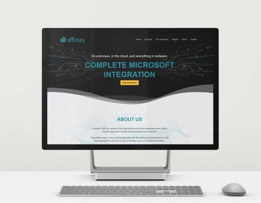 Bold new website design for IT company providing Azure and BizTalk services
